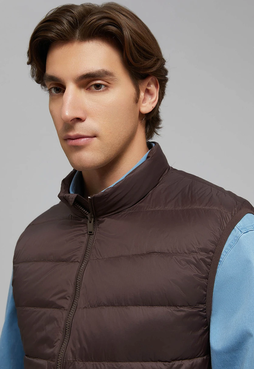 Стеганый пуховый жилет, Модель BAS-20053, Фото №8