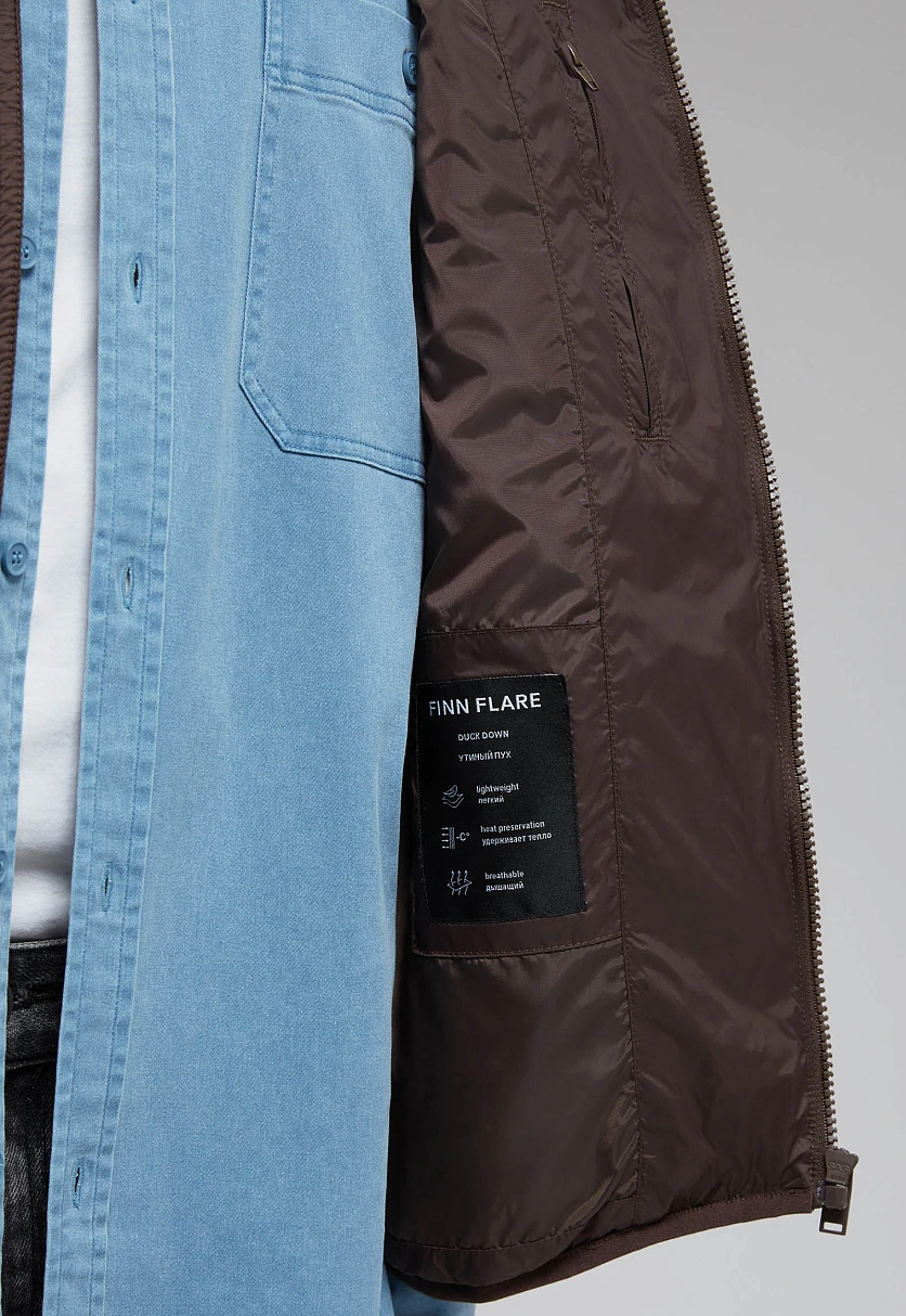 Стеганый пуховый жилет, Модель BAS-20053, Фото №9