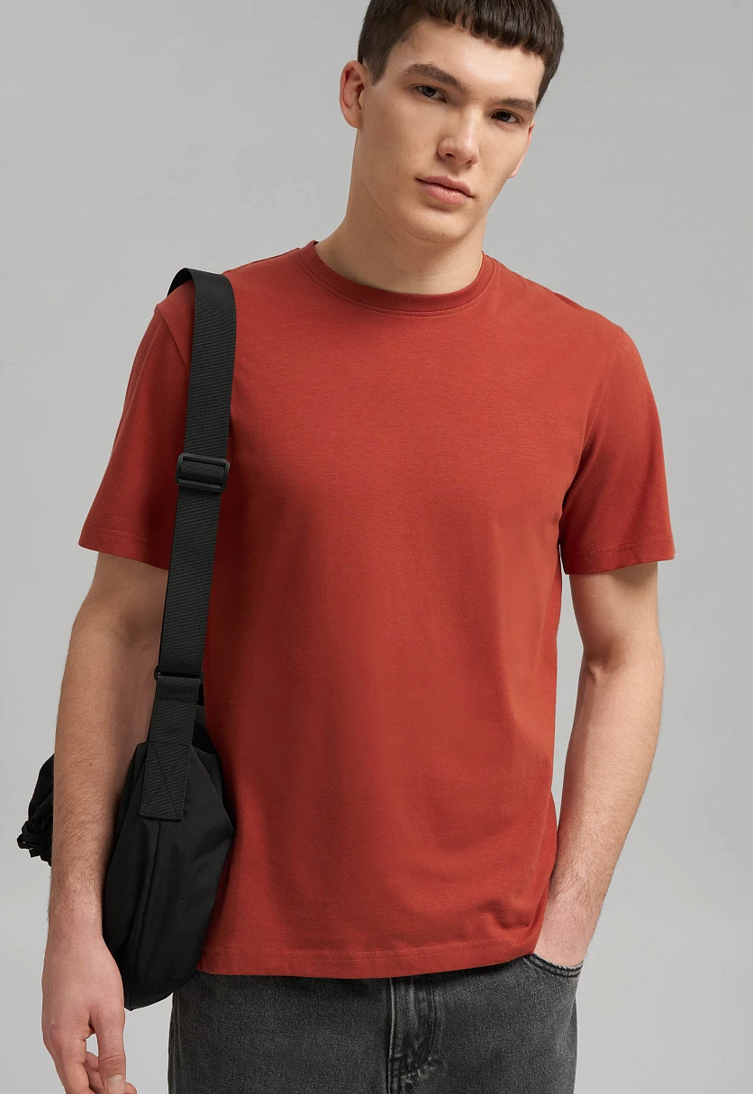 Футболка облегающего кроя из джерси, Модель BAS-200162, Фото №5