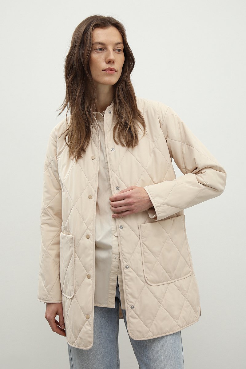 Утепленное стеганое пальто, Модель BAS-10089, Фото №1