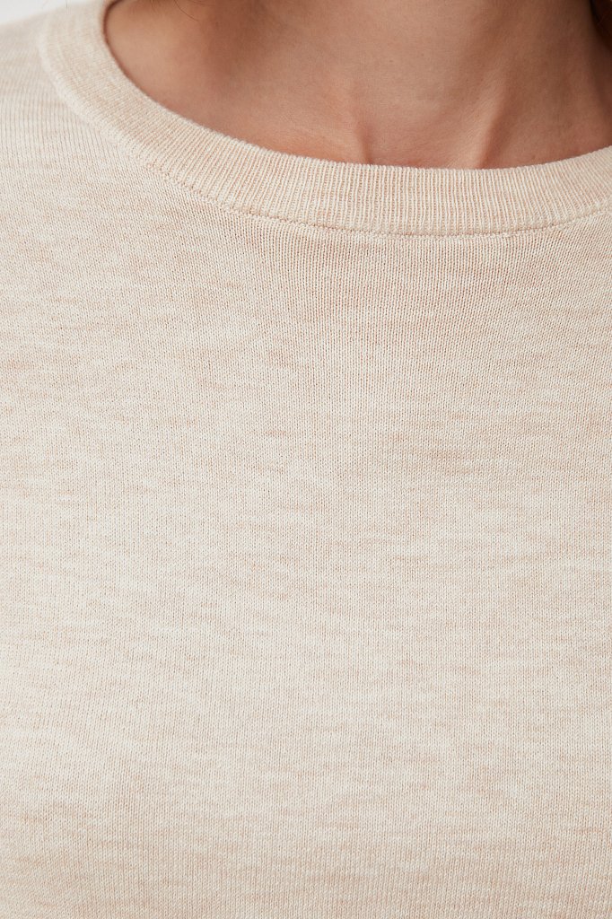 Базовый женский джемпер прямого силуэта с шерстью, Модель BAS-10105, Фото №5
