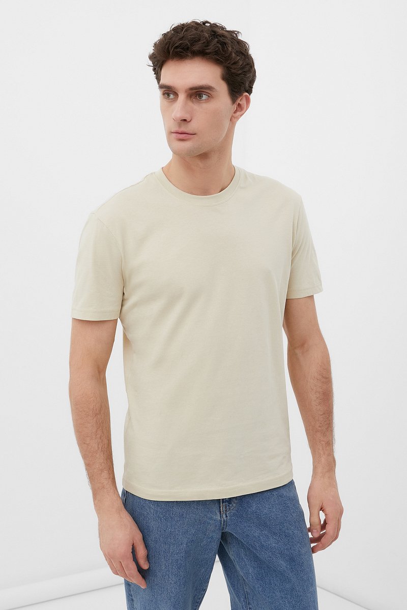 Базовая футболка из хлопка, Модель BAS-20008, Фото №1