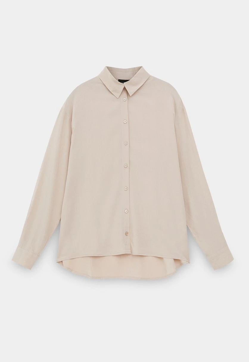 Блузка свободного кроя с отложным воротником, Модель BAS-10040, Фото №7