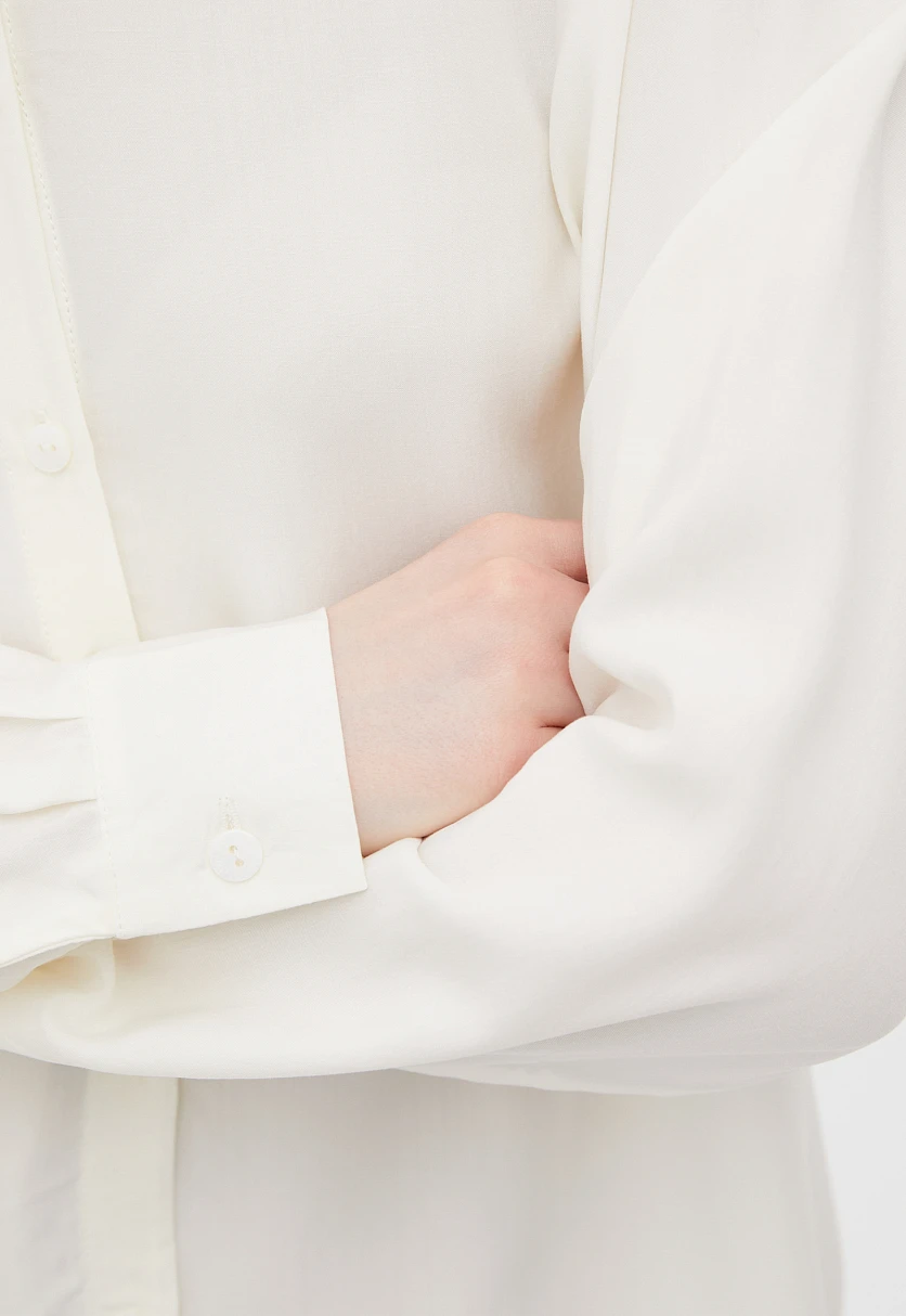 Блузка свободного кроя с отложным воротником, Модель BAS-10040, Фото №6