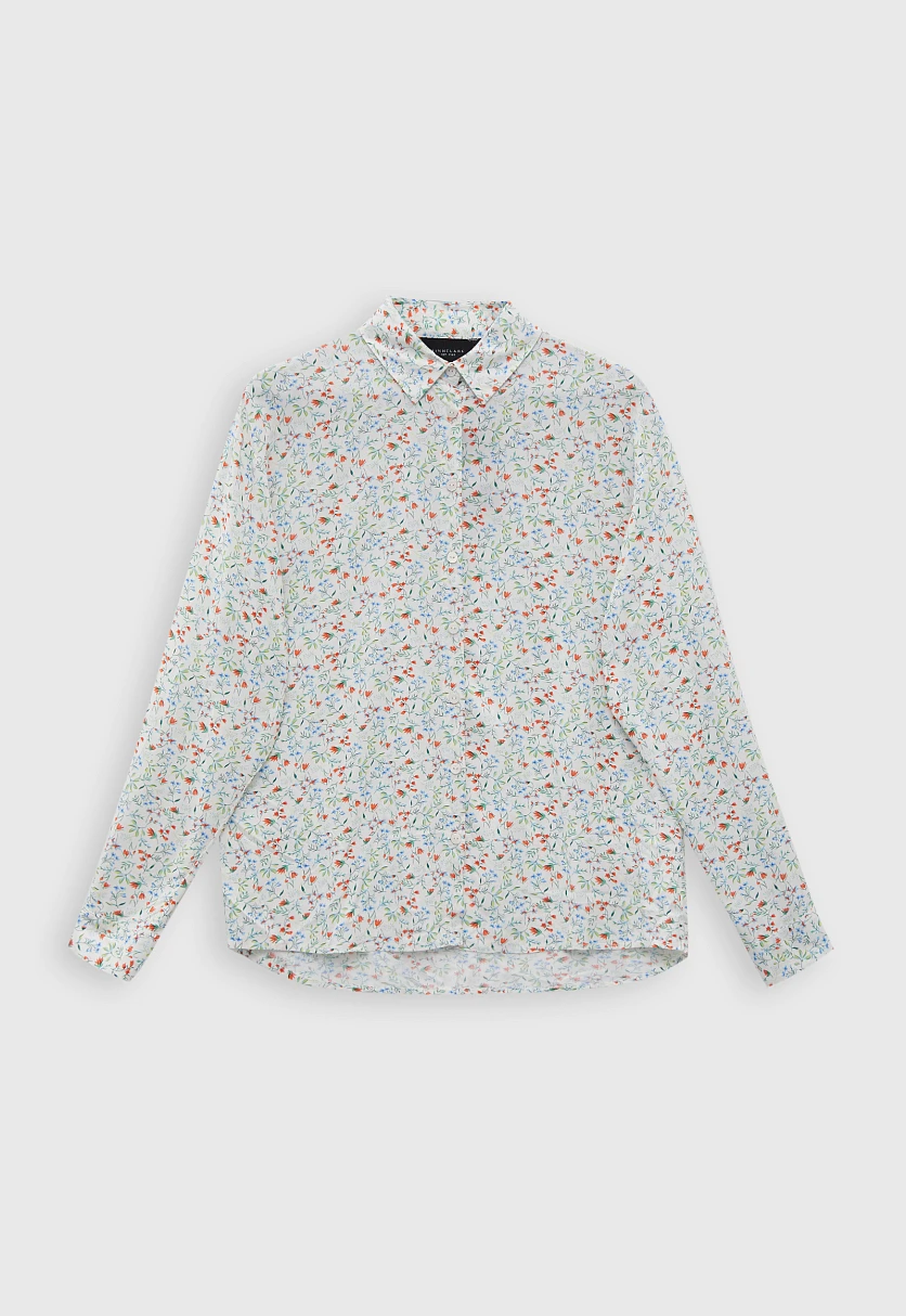 Блузка свободного кроя с отложным воротником, Модель BAS-10040, Фото №7