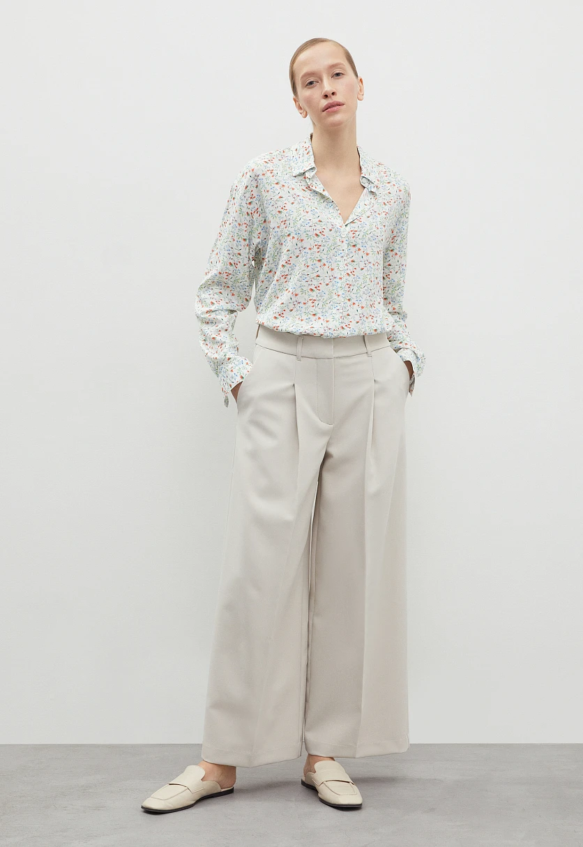 Блузка свободного кроя с отложным воротником, Модель BAS-10040, Фото №2