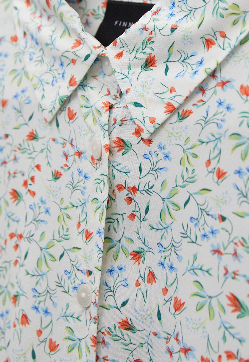 Блузка свободного кроя с отложным воротником, Модель BAS-10040, Фото №6