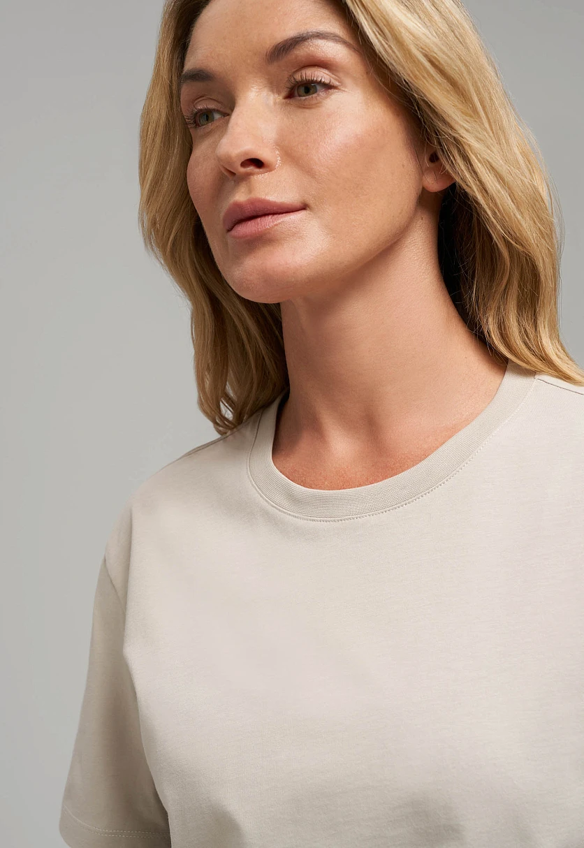 Удлиненная футболка прямого кроя, Модель BAS-100193, Фото №5