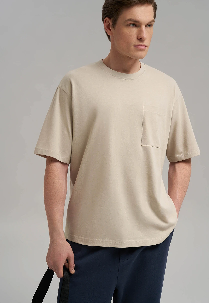 Футболка объемного кроя из джерси, Модель BAS-200161, Фото №6