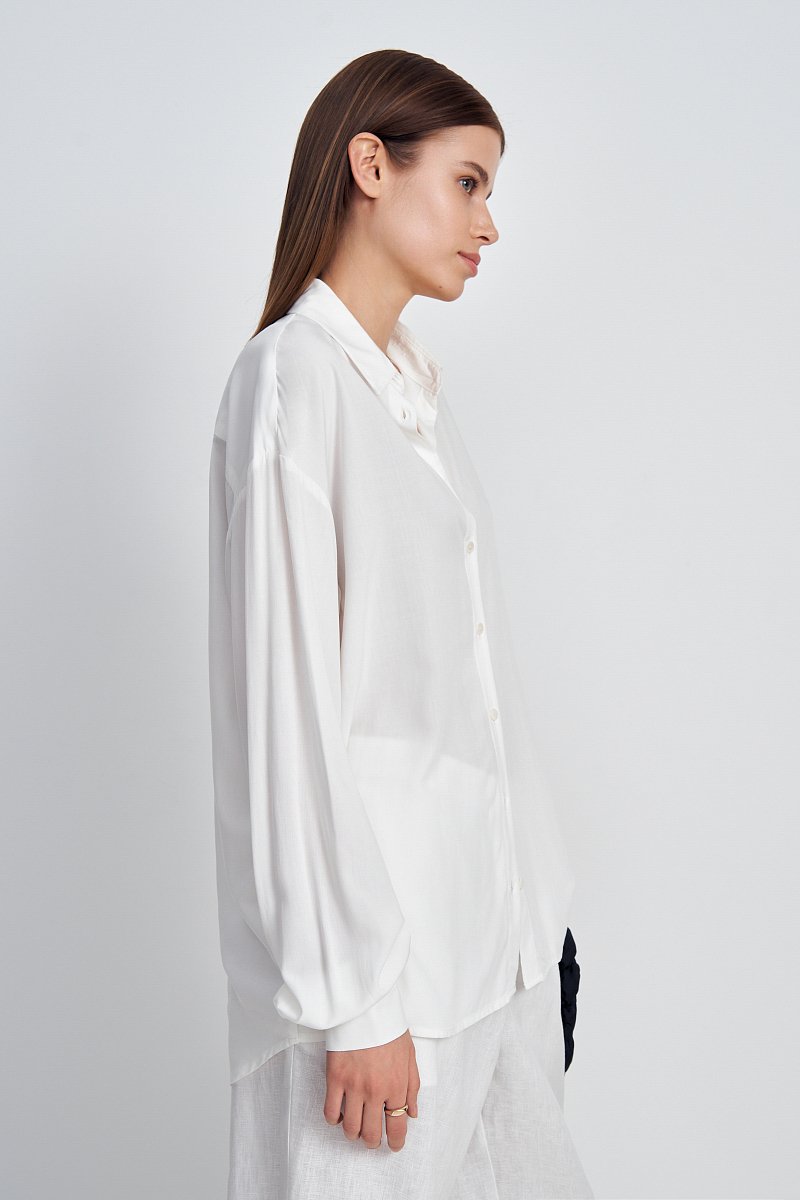 Блузка из вискозы с длинным рукавом, Модель BAS-10040, Фото №4