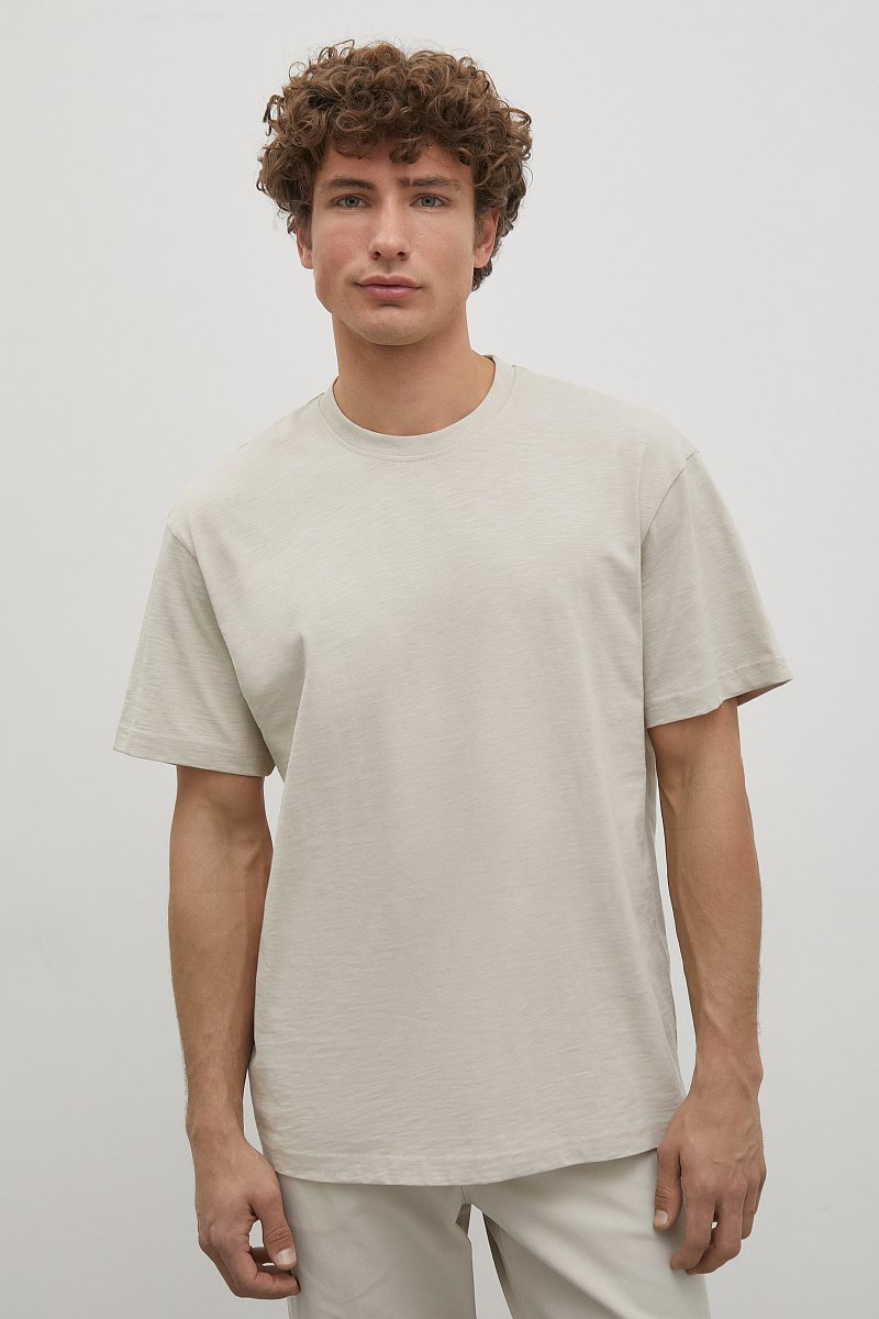Базовая футболка из хлопка, Модель BAS-20048, Фото №1