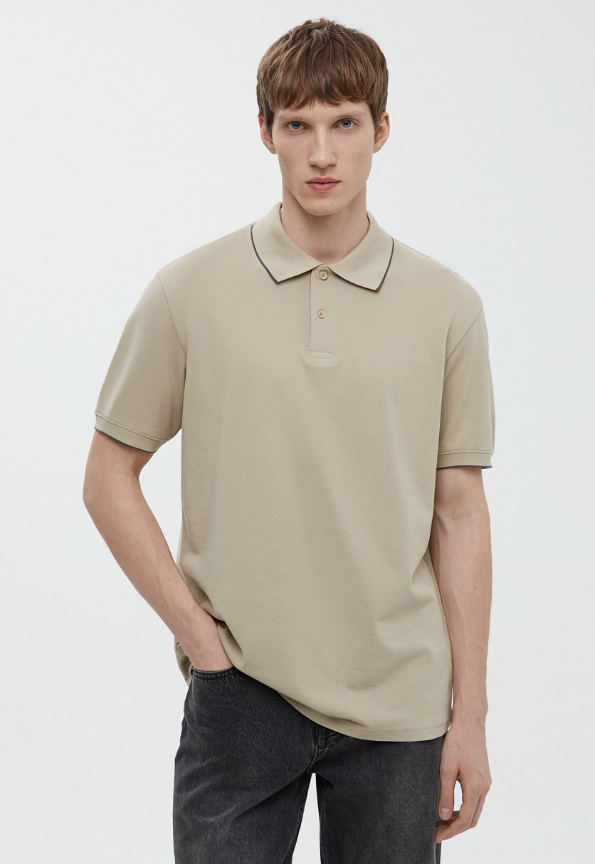 Поло из хлопка свободного кроя Поло из хлопка свободного кроя