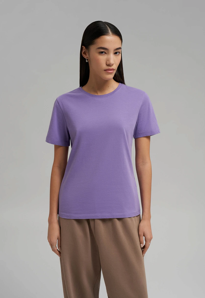 Приталенная футболка из джерси, Модель BAS-100195, Фото №6