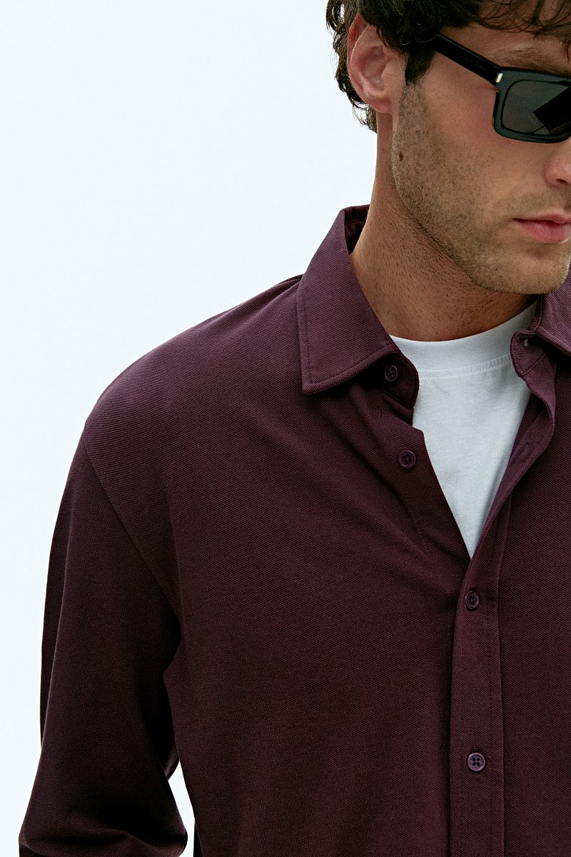 Рубашка мужская с длинным рукавом, Модель BAS-20080, Фото №5