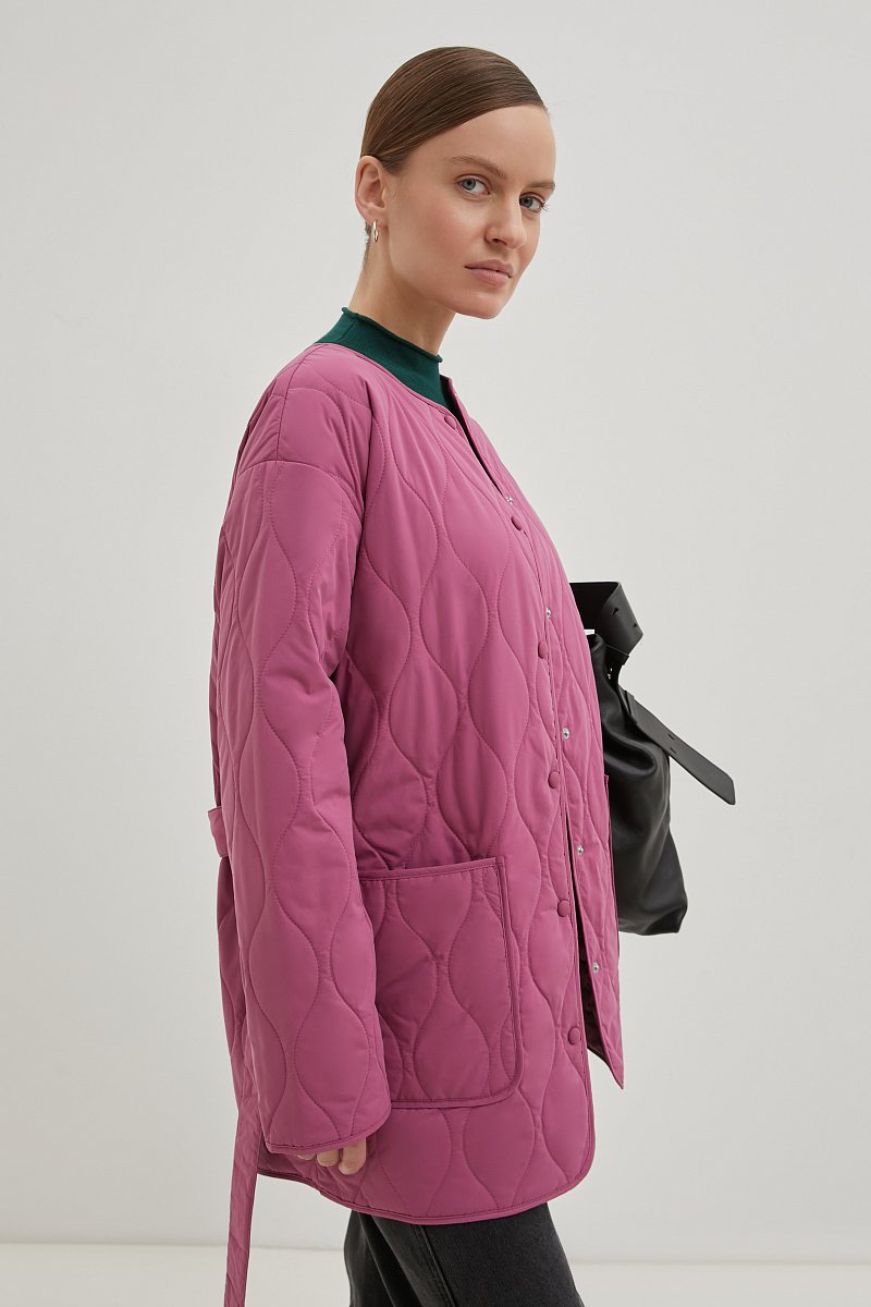 Куртка утепленная с поясом, Модель BAS-100117, Фото №4