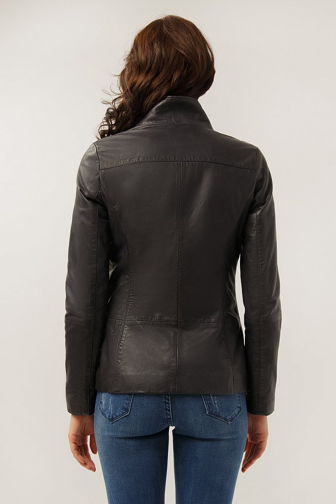 Куртка кожаная женская, Модель CB19-17013, Фото №4