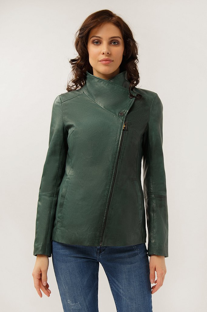 Куртка кожаная женская, Модель CB19-17013, Фото №2