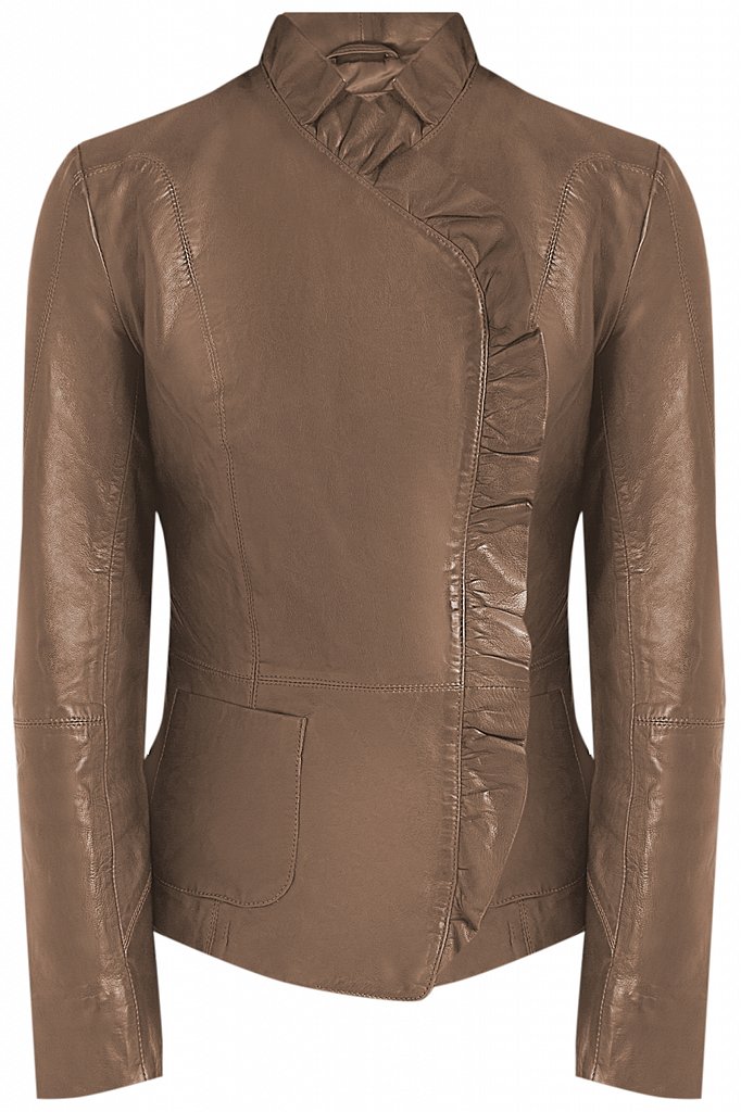 Куртка кожаная женская, Модель CB19-17010, Фото №6