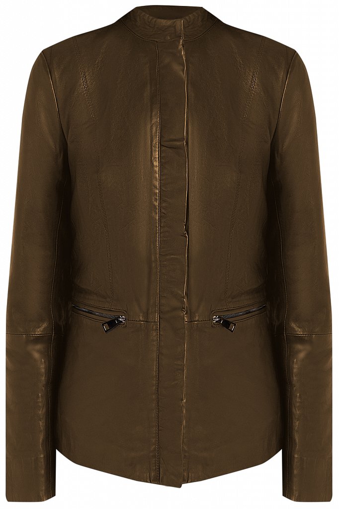 Куртка кожаная женская, Модель CB19-17011, Фото №6