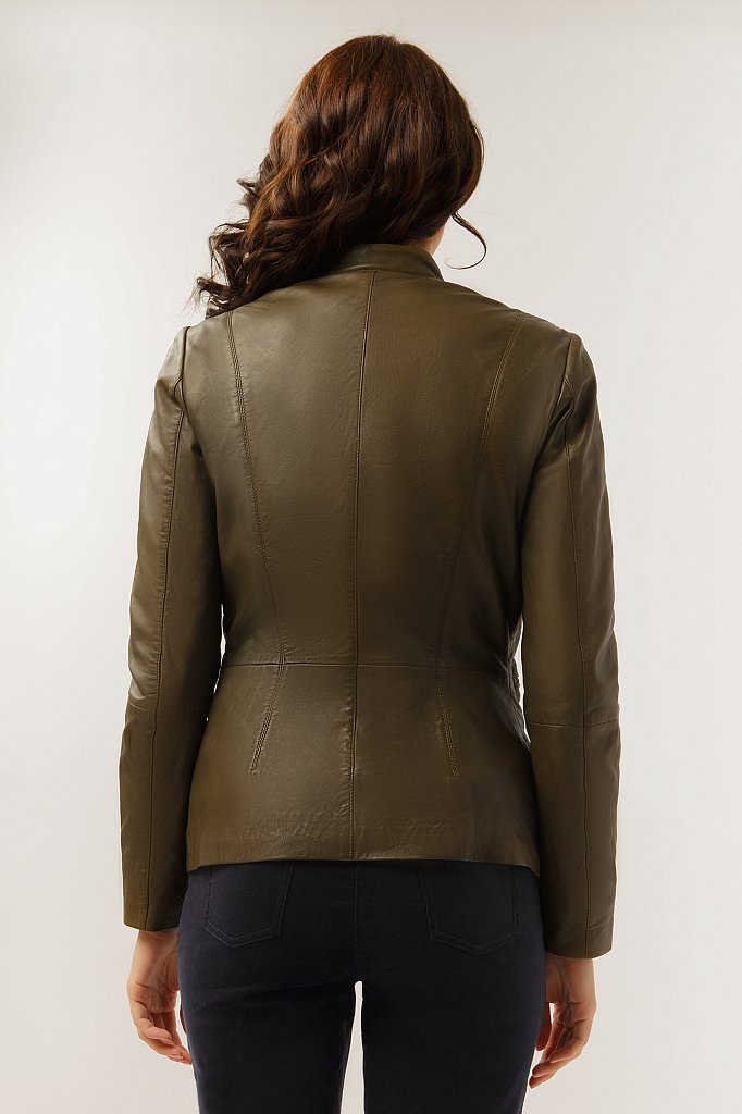 Куртка кожаная женская, Модель CB19-17011, Фото №4