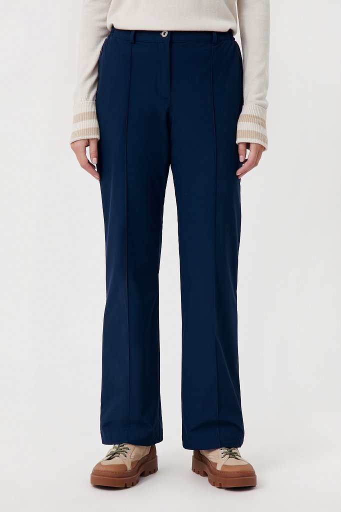Утепленные женские брюки с поясом на резинке, Модель FAB110174, Фото №2