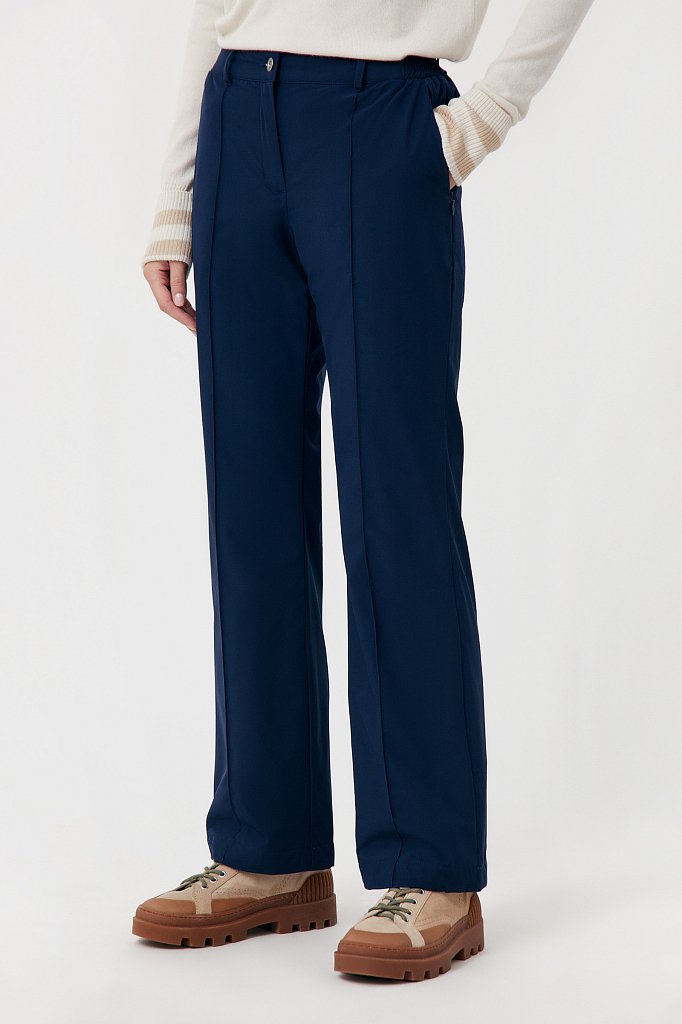 Утепленные женские брюки с поясом на резинке, Модель FAB110174, Фото №3