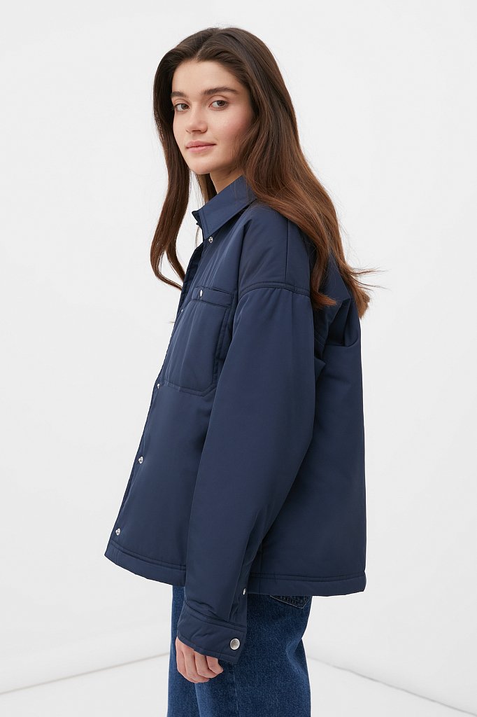 Утепленная женская куртка свободного кроя, Модель FAB110194, Фото №3