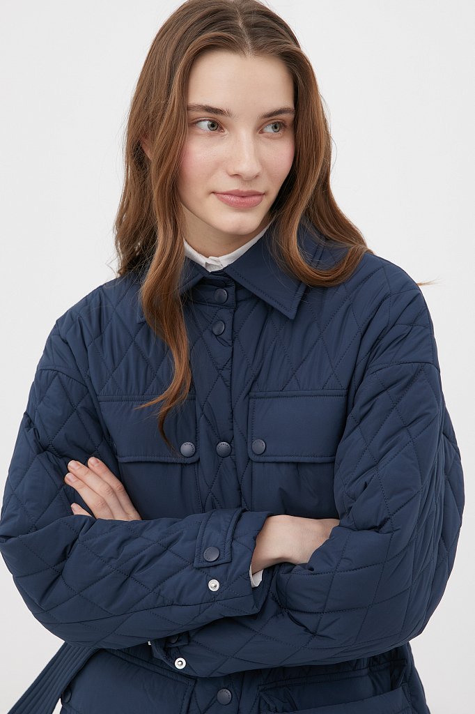 Женская утепленная куртка в рубашечном стиле, Модель FAB110199, Фото №5