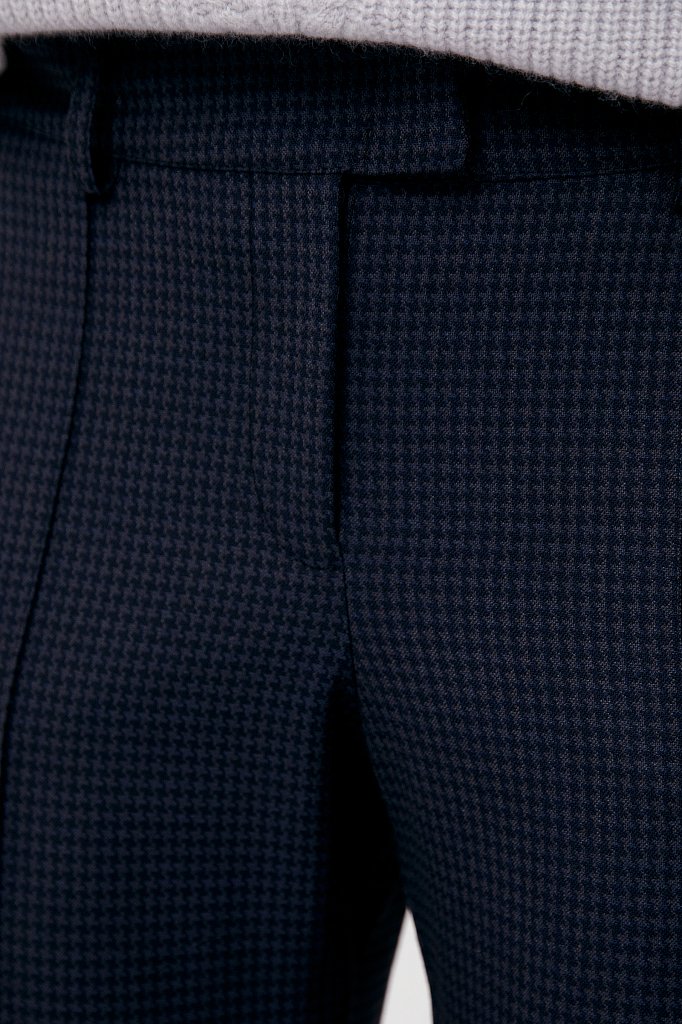 Женские брюки на средней посадке с мелким принтом, Модель FAB11020, Фото №5