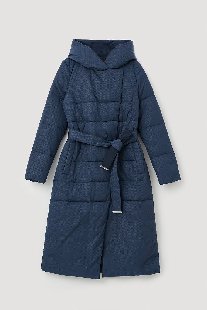 Утепленное пальто с поясом на талии, Модель FAB110217, Фото №8