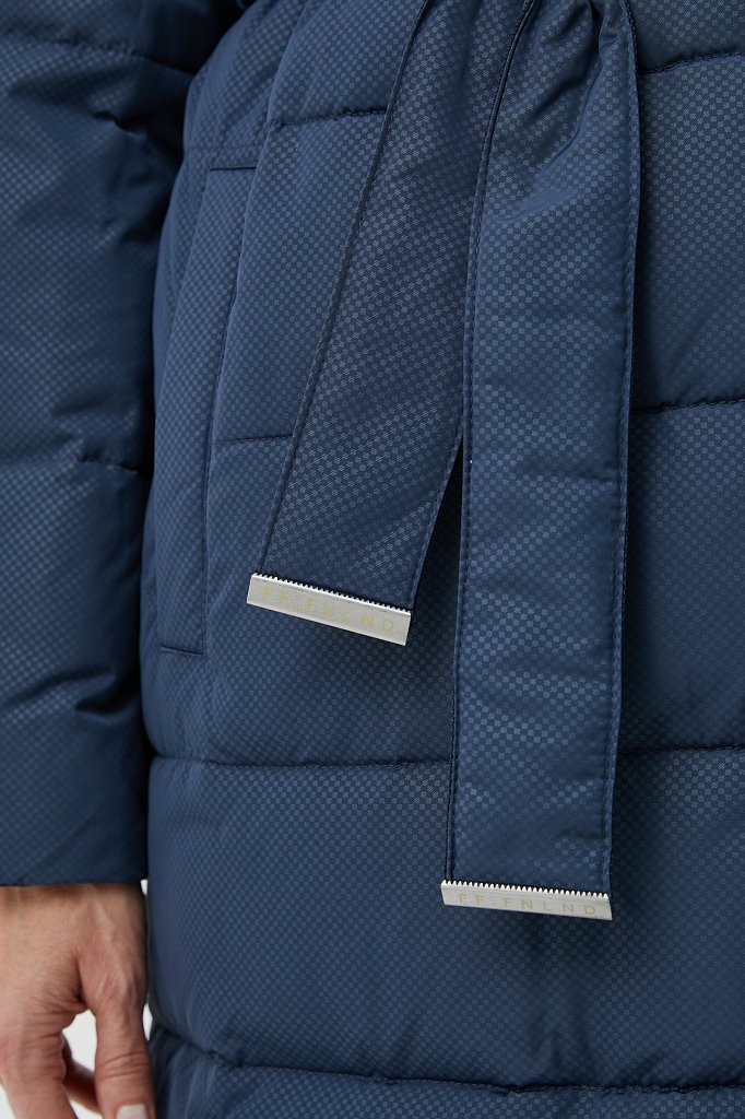 Утепленное пальто с поясом на талии, Модель FAB110217, Фото №7