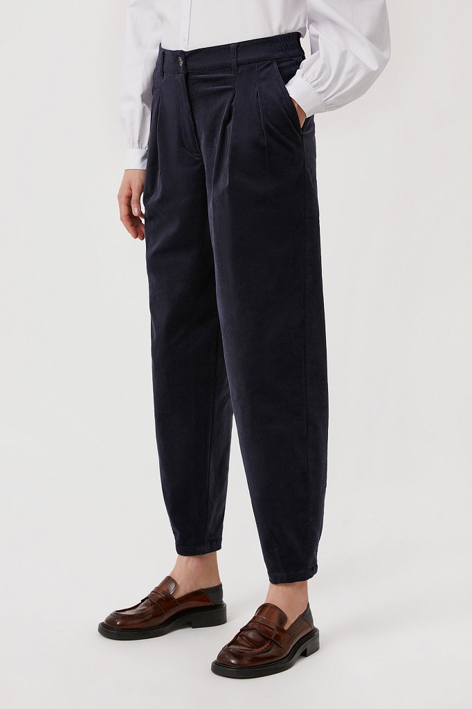 Вельветовые брюки женские кроя багги, Модель FAB11049, Фото №3