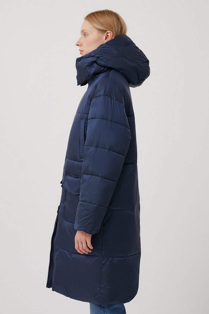 Пальто утепленное прямого силуэта, Модель FAB11067, Фото №3