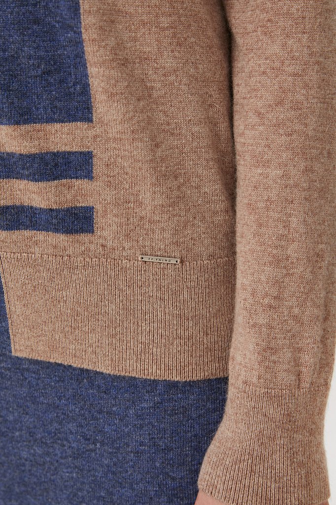 Женский свитер прямого кроя с шерстью, Модель FAB11132, Фото №5