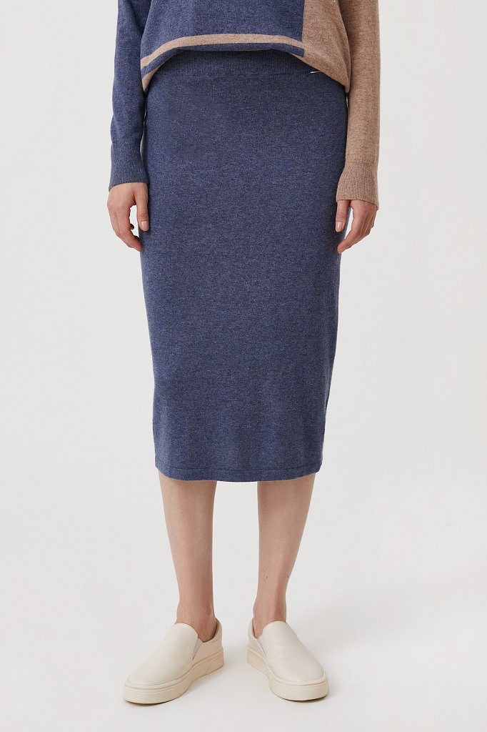 Женская трикотажная юбка с шерстью и ангорой, Модель FAB11188, Фото №2