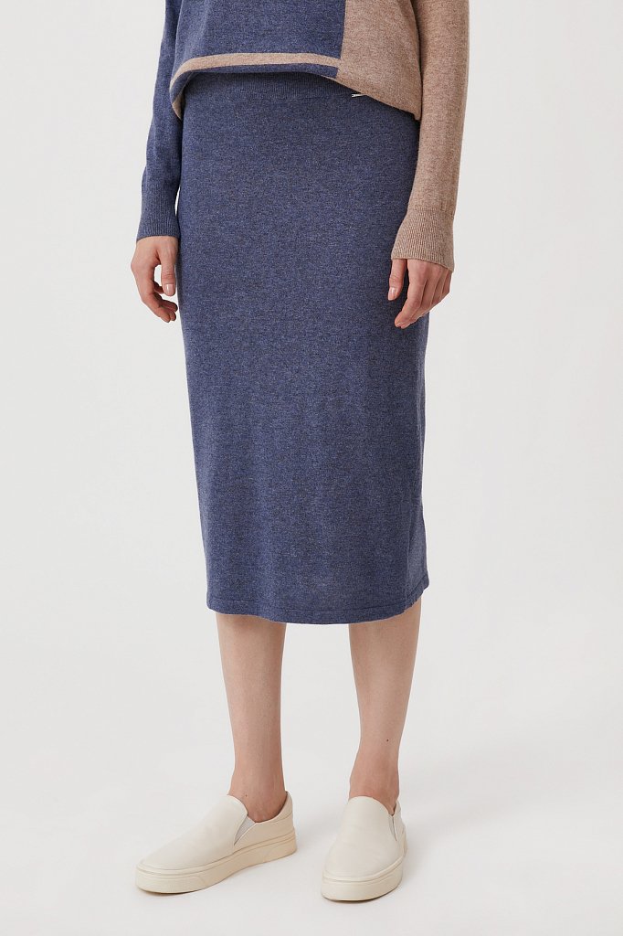 Женская трикотажная юбка с шерстью и ангорой, Модель FAB11188, Фото №3