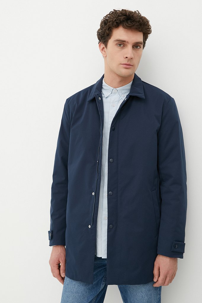 Демисезонное мужское пальто в рубашечном стиле, Модель FAB21007, Фото №1