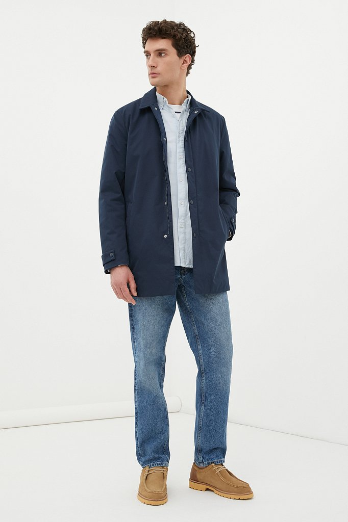 Демисезонное мужское пальто в рубашечном стиле, Модель FAB21007, Фото №2