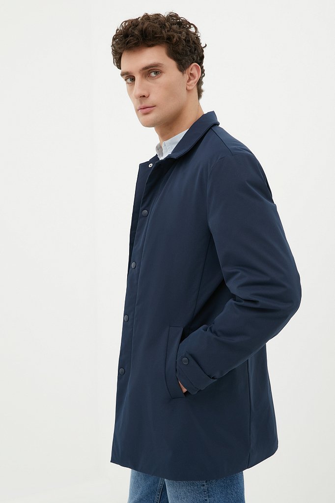 Демисезонное мужское пальто в рубашечном стиле, Модель FAB21007, Фото №3