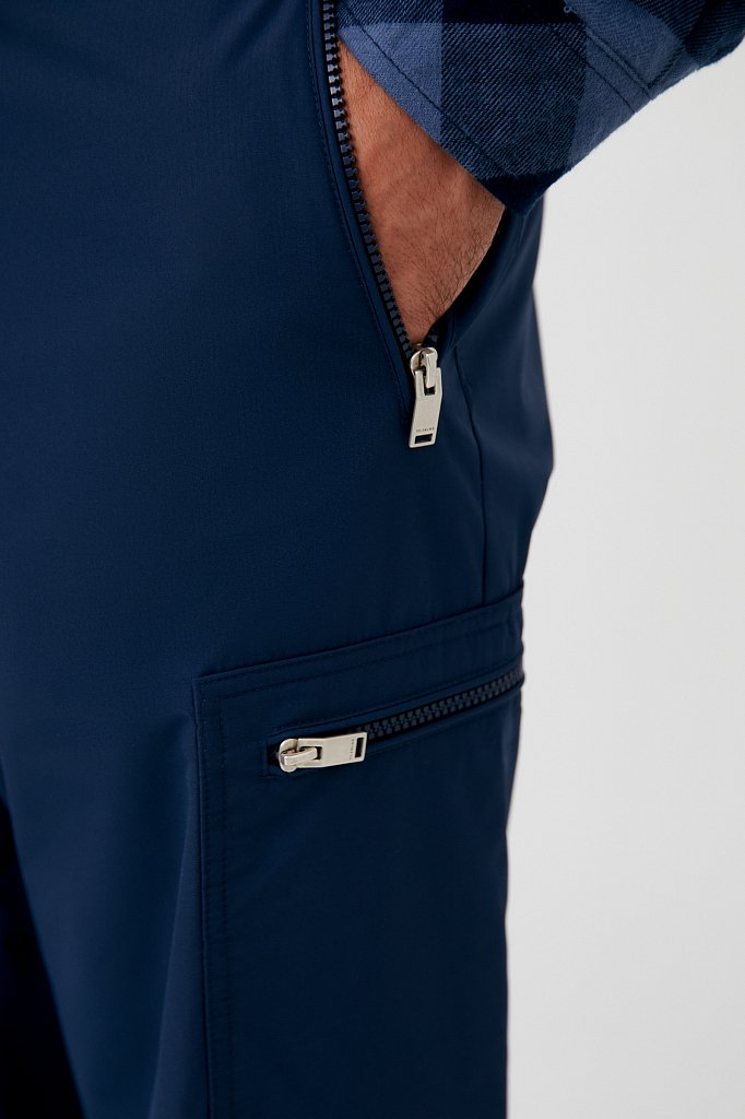 Утепленные мужские брюки с резинкой на поясе, Модель FAB210102, Фото №5
