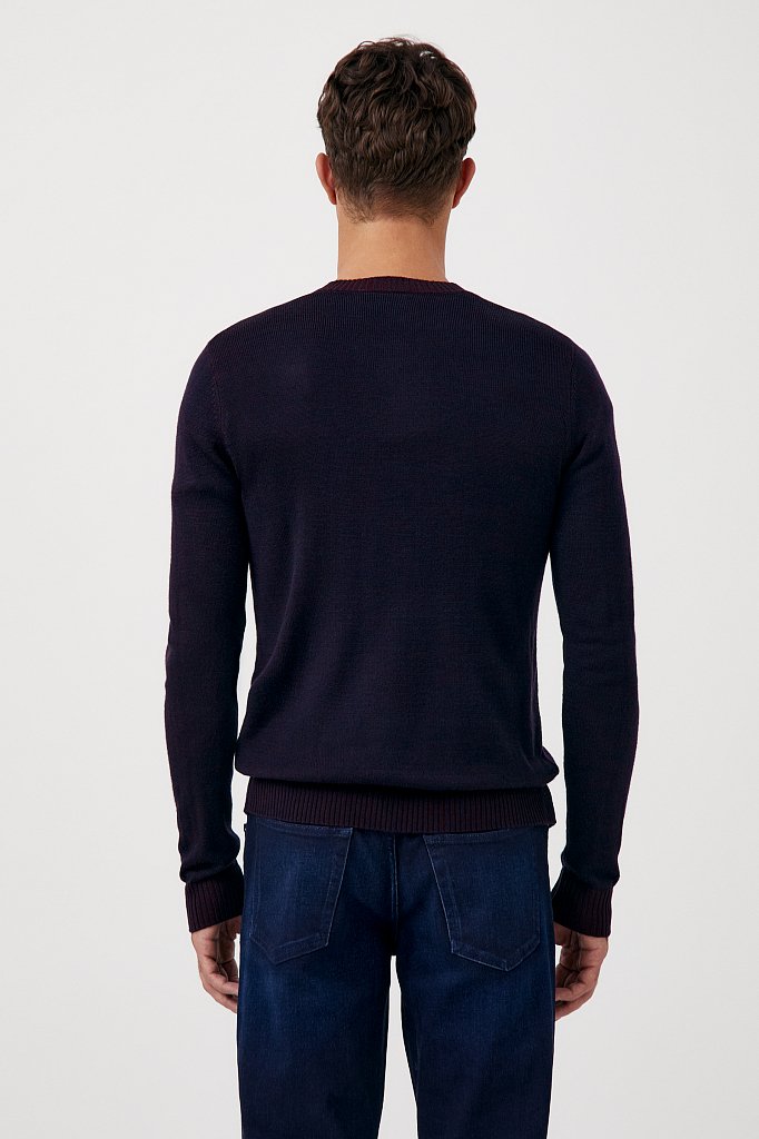 Пуловер мужской прямого силуэта с шерстью, Модель FAB21103, Фото №4