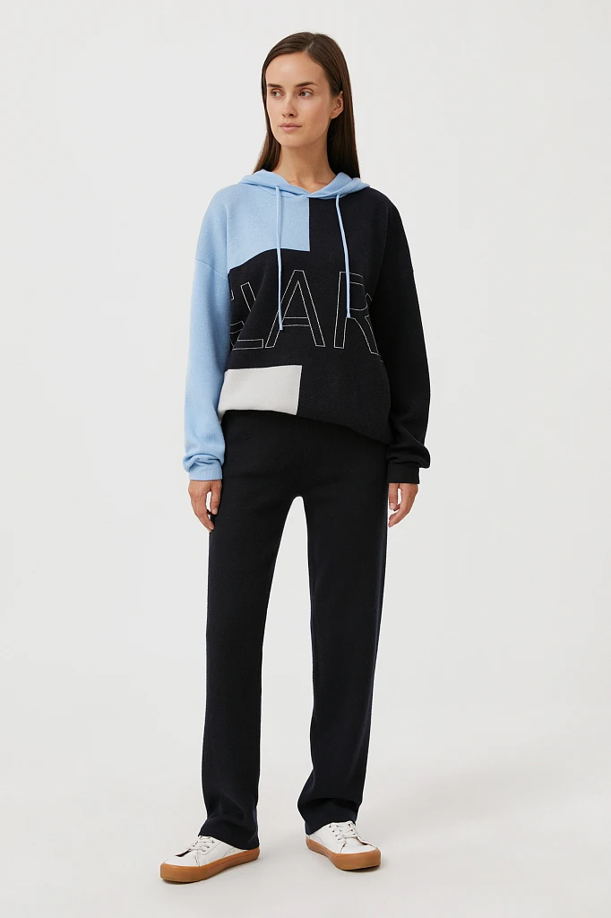 Свободное женское худи в стиле color block, Модель FAB11183, Фото №2