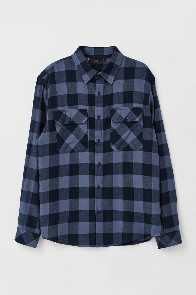Базовая мужская рубашка в крупную клетку oversize, Модель FAB21057, Фото №7