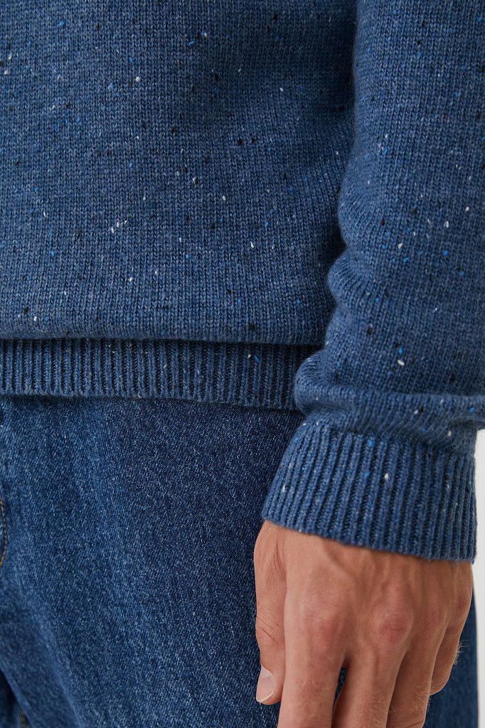 Джемпер мужской из мягкой смесовой ткани с шерстью, Модель FAB21140, Фото №5
