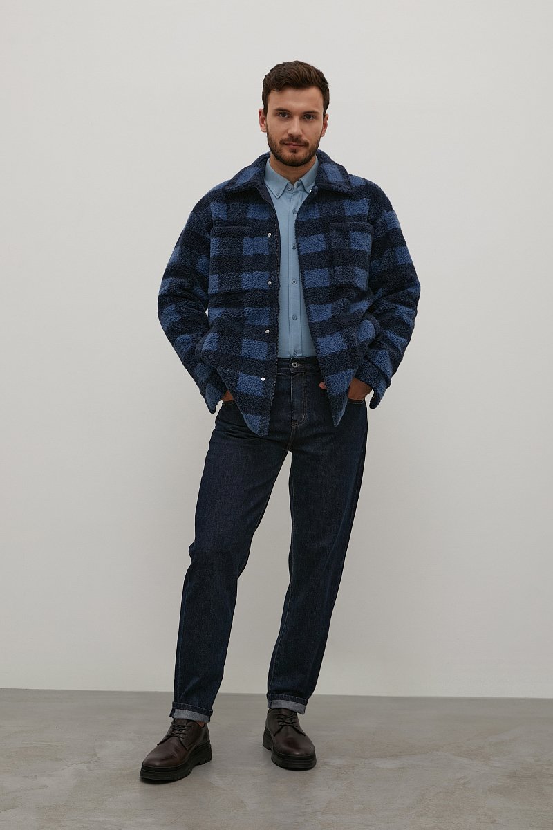 Oversize мужская куртка из искусственного меха, Модель FAB210103, Фото №2