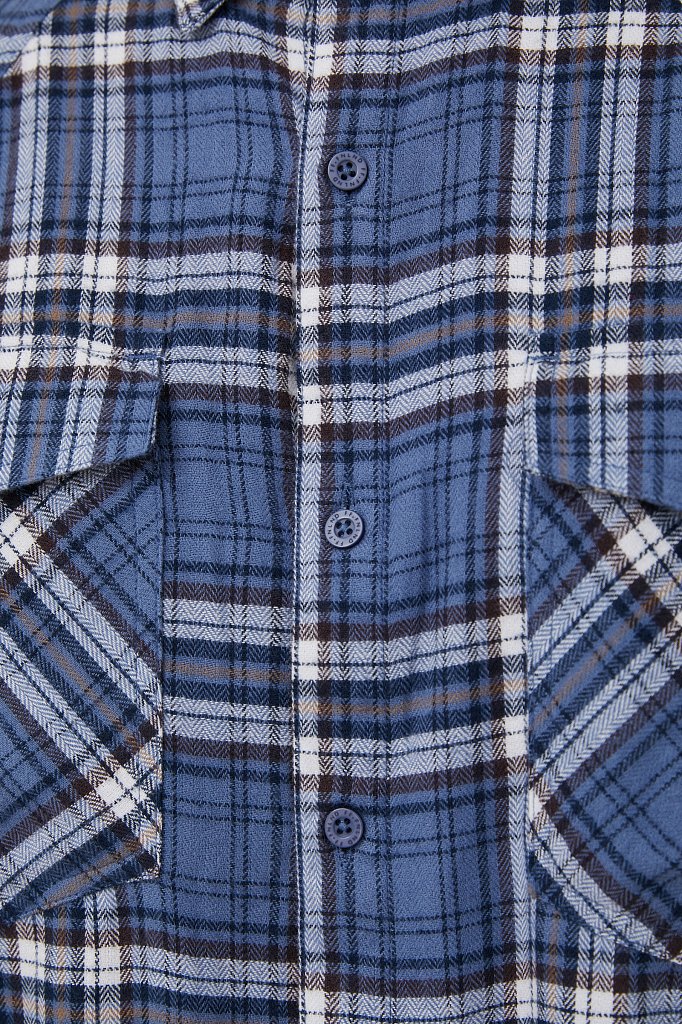 Базовая мужская рубашка в крупную клетку оверсайз, Модель FAB21055, Фото №5