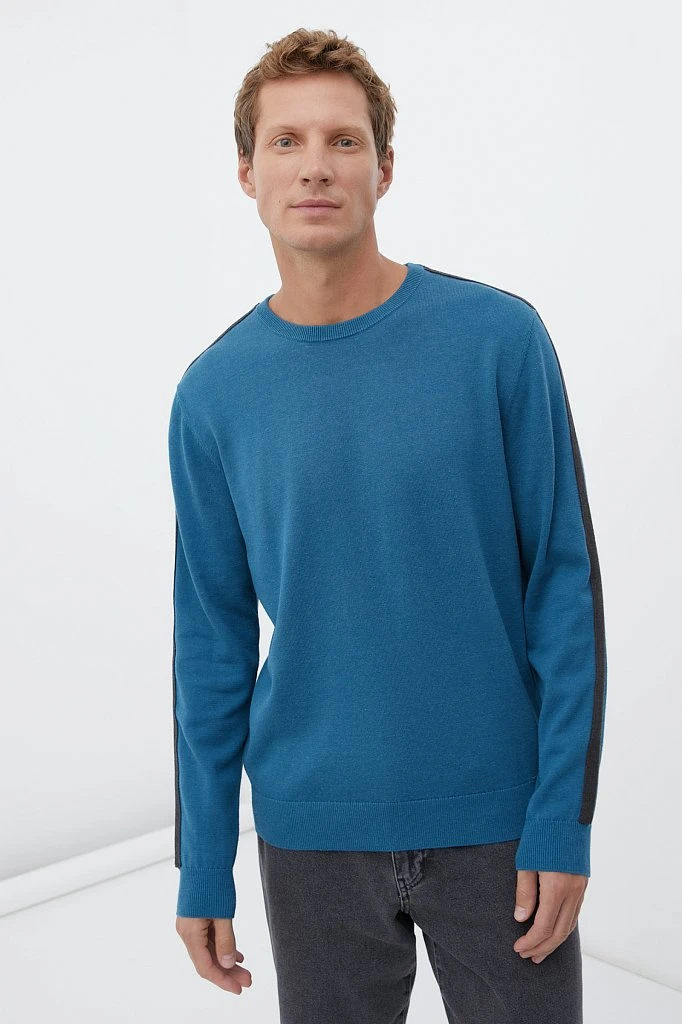 Джемпер вязаный из хлопка, Модель FAB21126, Фото №1