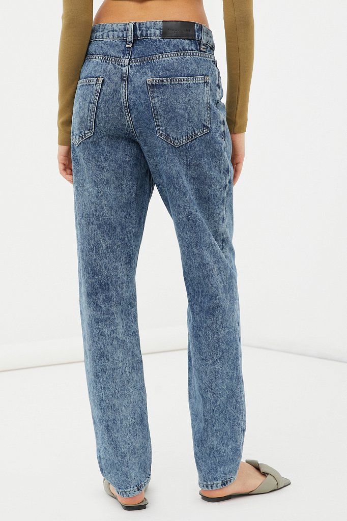 Женские джинсы tapered fit на средней посадке, Модель FAB15003, Фото №4
