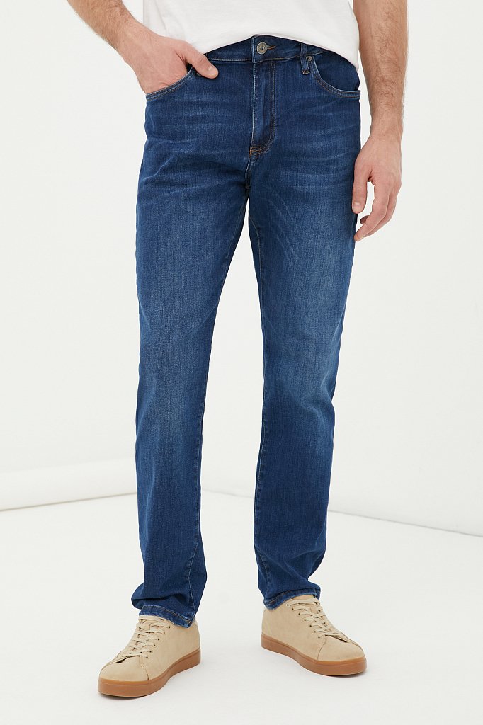 Слегка зауженные мужские джинсы slim fit, Модель FAB25005, Фото №2