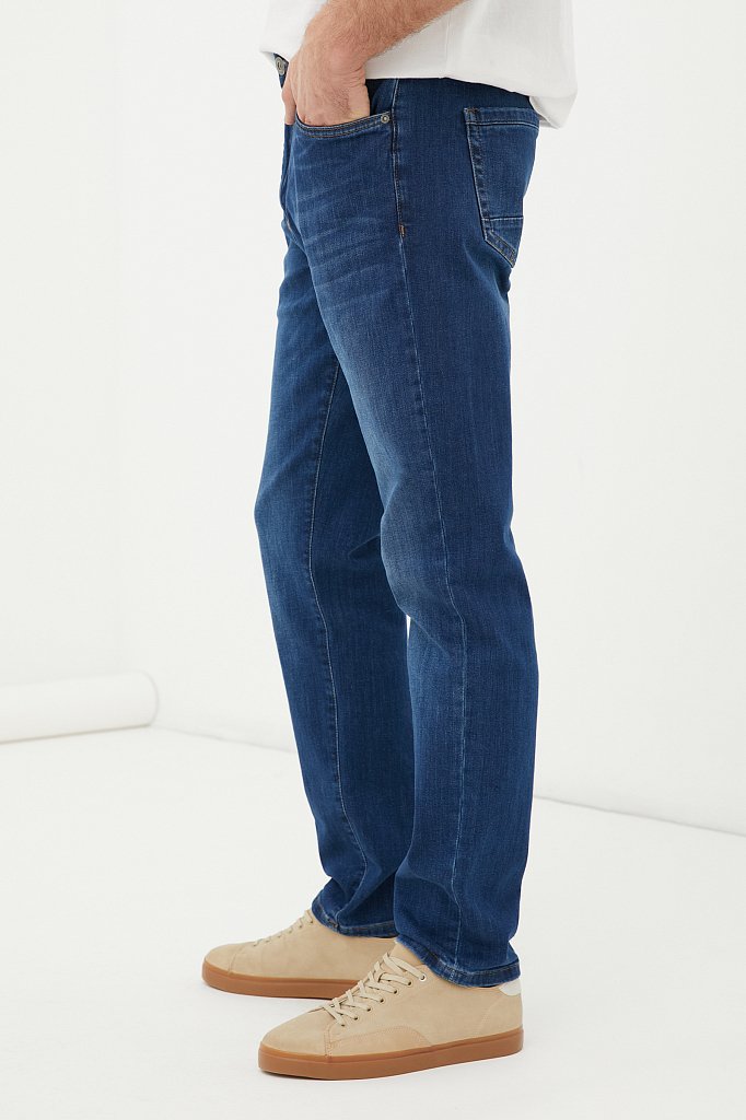 Слегка зауженные мужские джинсы slim fit, Модель FAB25005, Фото №3